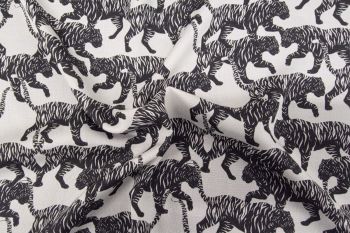Tigress - Coal Black - Storrie Sateen
