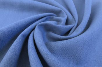 Oxford - Oeko-Tex Sustainable Linen-Mix Chambray Plains - Jeans Blue