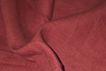 Lifestyle - Oeko-Tex Sustainable 100% Pure Linen Yarn-Dyed Suiting Plains - Cherry Red