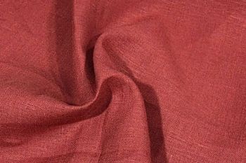 Lifestyle - Oeko-Tex Sustainable 100% Pure Linen Yarn-Dyed Suiting Plains - Merlot Red