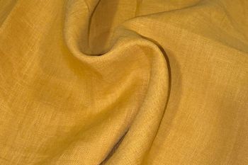 Lifestyle - Oeko-Tex Sustainable 100% Pure Linen Yarn-Dyed Suiting Plains - Old Gold