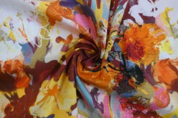 Petals In Pose - Gold - Cotton Pure Lawn