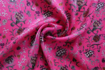 The Wildwood Mosaic Coordinate Collection - The Royal Pome - Fuchsia - Pure Cupro