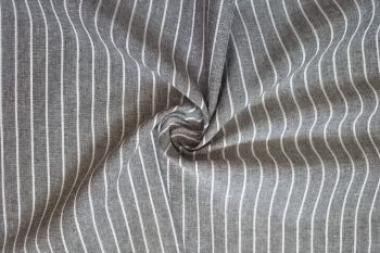 Aston Pinstripe - Linen Rayon Chambray - Mocha