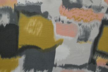 Modern Mosaic - Mustard - Viscose Challis Lawn