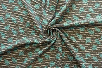 Monstera Aqua - Viscose Brushed Twill