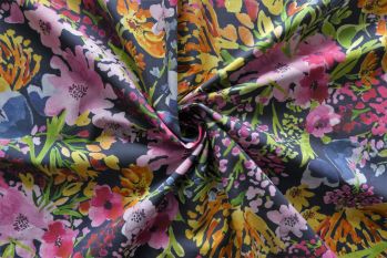 Field of Flowers - Navy - Marlie-Care Lawn