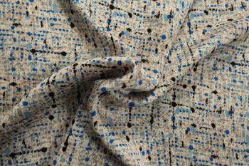 City Grid - Blue - Organic Rayon Gemma Sateen
