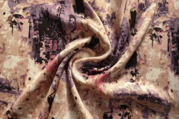 Ink Wash - Lavender - Organic Rayon Gemma Sateen
