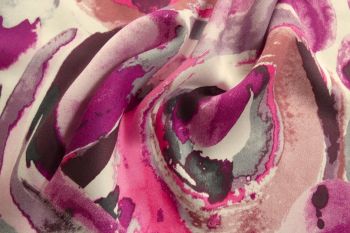 Lunar Cycle - Magenta - Organic Rayon Gemma Sateen