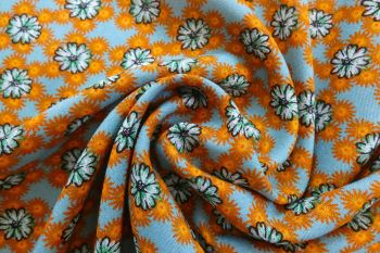 Daisy Grid - Viscose Rickardi Lawn
