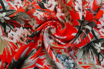 Flaming Flora - Viscose Rickardi Lawn