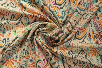 Ornamental Collage - Viscose Challis Lawn