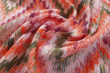 Painted Mountains - Olive - Viscose Challis Lawn