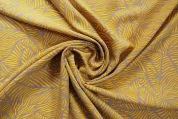Linear Leaves - Viscose Challis Lawn