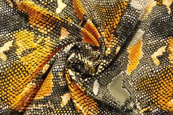 PREORDER Reptile Texture - Ochre - Viscose Challis Lawn