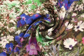 Sunlit Blooms - Viscose Challis Lawn
