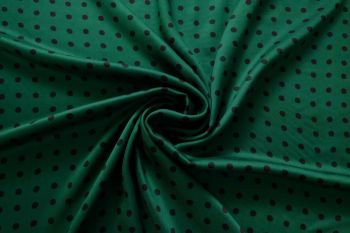 Aimee Spot - Bottle Green - Organic Rayon Gemma Sateen