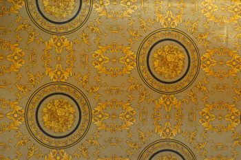 Glass Velour - Regal Medallions - Old Gold