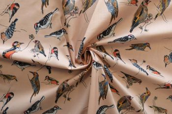 Woodpecker Walk - Blush - Cotton Marlie-Care Lawn
