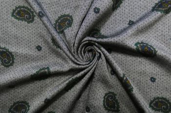 Paisley Polka - 100% Wool Crepe