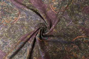 Paisley Portrait - Mulberry Viscose Challis