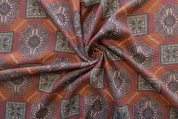 Persian Terracotta - Viscose Challis Lawn