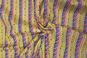 Piccadilly Ribbons - Cotton Lawn Hand-Dyed Block Print
