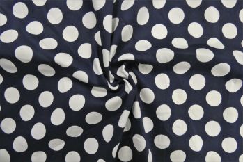 Polka Sateen - Navy