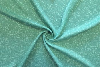 Raining Dots - Mint Viscose Challis Lawn