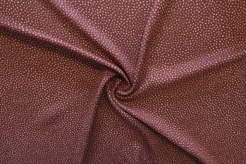 Raining Dots - Mocha Viscose Challis Lawn