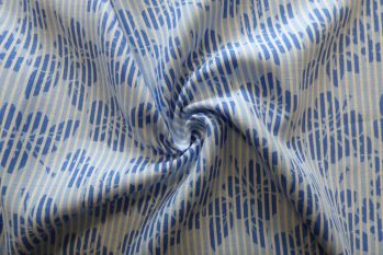 Reeded Hibiscus - Linen Chambray