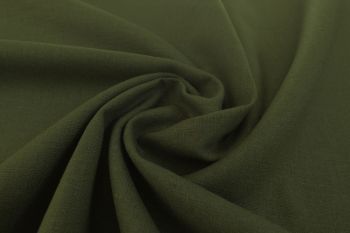 Oxford - Oeko-Tex Sustainable Linen-Mix Chambray Plains - Regiment Green