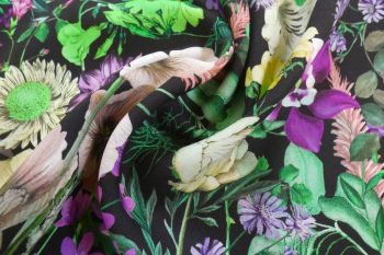 Shadowed Garden - Viscose Challis Lawn