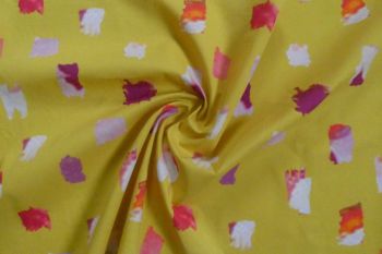 The Painter's Palette Collection - Brushstroke Block - Old Gold - Cotton Pure Lawn