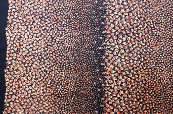 Swirling Petals - Sunset - Wool Crepe