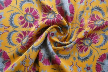 The Wildwood Mosaic Coordinate Collection - Thistle Majesty - Ochre - Pure Cupro