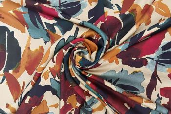 Palette de Flore – Mulberry - Sandwashed Silk-Mix Soft Satin Twill