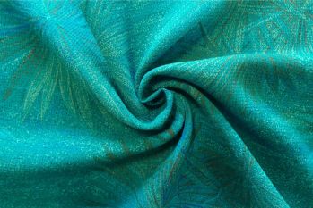 Turquoise Palms - Pure Wool Crepe
