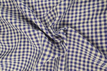 Homestead Gingham - Laundered Pure Linen Collection - Violet
