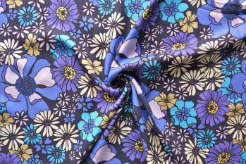 Violet Florette - Viscose Soft Twill