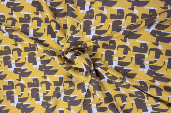 Ochre Geometry - Rayon Lawn