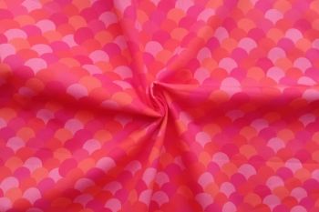 Rose & Orange Scallop - Cotton Pure Lawn