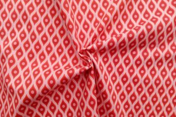 Peeking Pink Geometric Teardrop - Cotton Pure Lawn