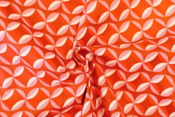 Optic Petals Pink & Orange - Cotton Pure Lawn