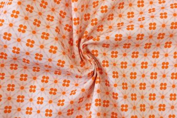 Retro Flower Check - Cotton Pure Lawn