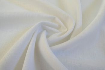 Oxford - Oeko-Tex Sustainable Linen-Mix Chambray Plains - White